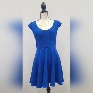 Women's Royal Blue Fit-and-Flare Dress